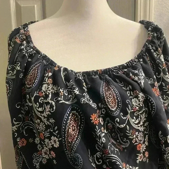 Est 1946 Bo ho Romper can be worn on or off the shoulder in blue Size Medium - Picture 3 of 8